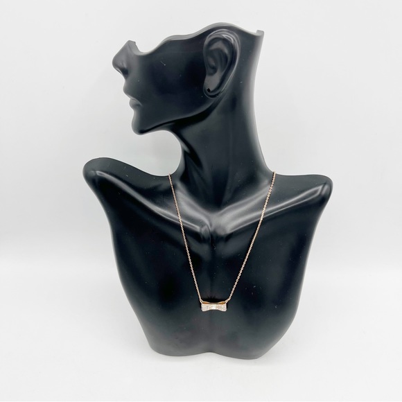 Kate Spade New York Ready Set Bow Pave Pendant Clear/Rose Gold - Picture 5 of 6